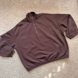 SKIMS Women's Chocolate Crew Neck Sweater